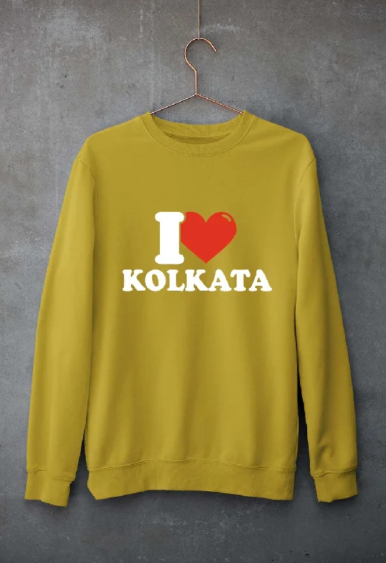 I Love Kolkata Unisex Sweatshirt for Men/Women Hoodie with Fur Luxurious Winter