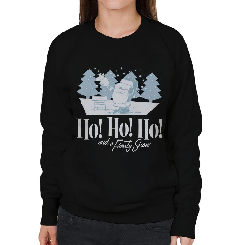 Peanuts Christmas Snoopy Ho Ho Ho And A Frosty Snow Women's Sweatshirt Hoodie with Tie-Dye Psychedelic Retro