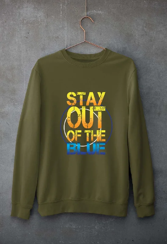 PUBG Stay Out Of The Blue Unisex Sweatshirt for Men/Women Hoodie with Exposed Zipper Edgy Industrial