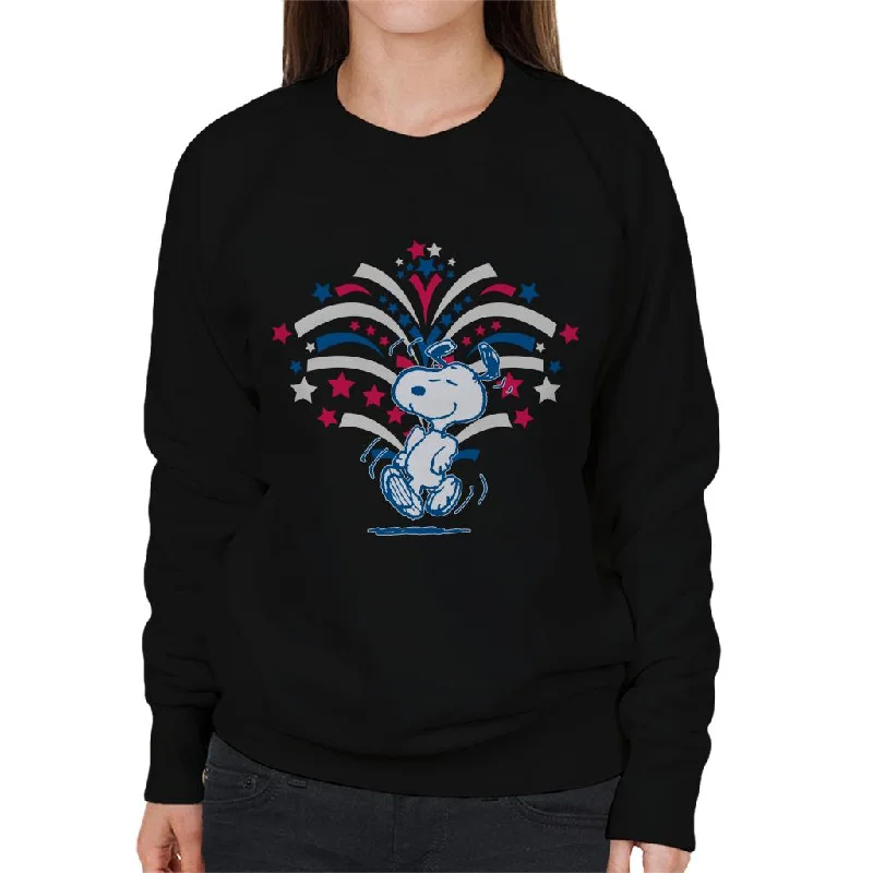 Peanuts Snoopy American Celebrations Women's Sweatshirt Hoodie with Lace Feminine Delicate