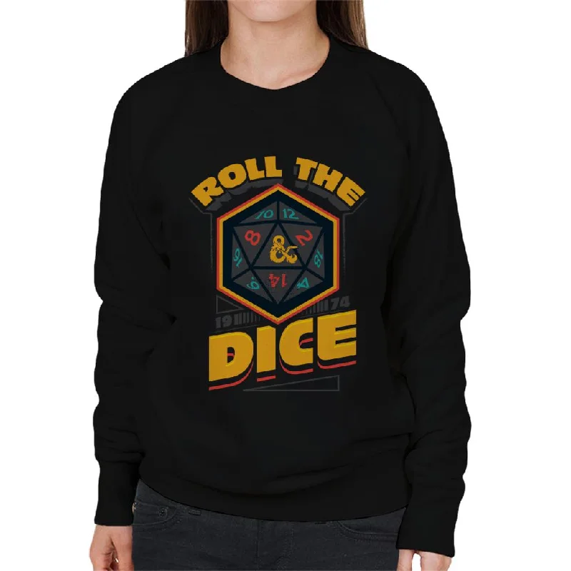 Dungeons & Dragons 1974 Roll The Dice Women's Sweatshirt Hoodie with Color Block Contrast Stylish