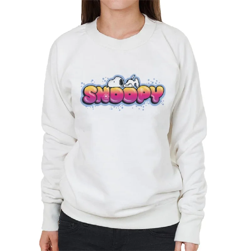 Peanuts Snoopy Lying On Front Women's Sweatshirt Hoodie with Lining Warm Insulated