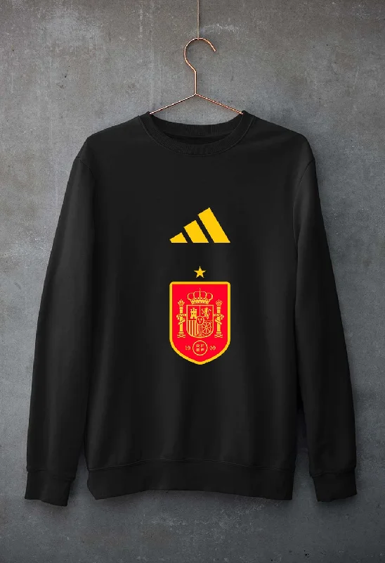 Spain Football Unisex Sweatshirt for Men/Women Hoodie with Back Slit Movement Comfort