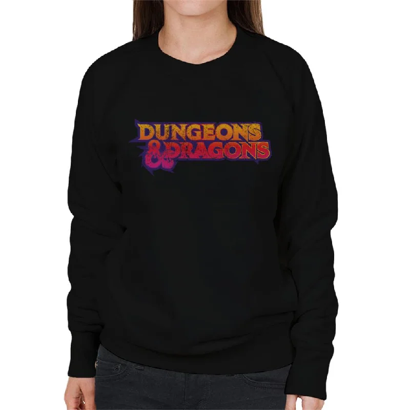 Dungeons & Dragons Gradient Logo Women's Sweatshirt Hoodie with Emblem Brand Identity