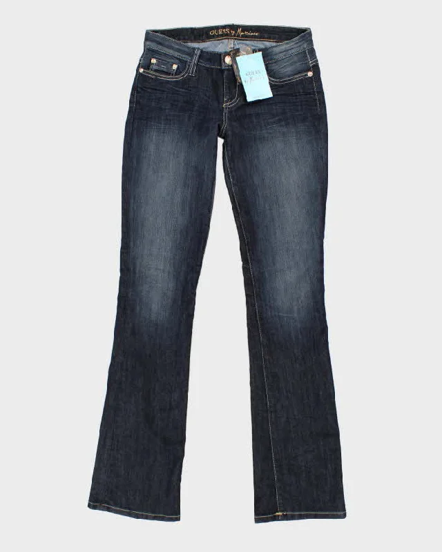 Y2K 00's Women's Deadstock Guess Navy Boot Cut Jeans - W28 L33 Cozy Stretch High-Waist Jeans