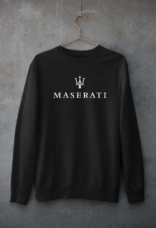 Maserati Unisex Sweatshirt for Men/Women Hoodie with Color Block Contrast Stylish