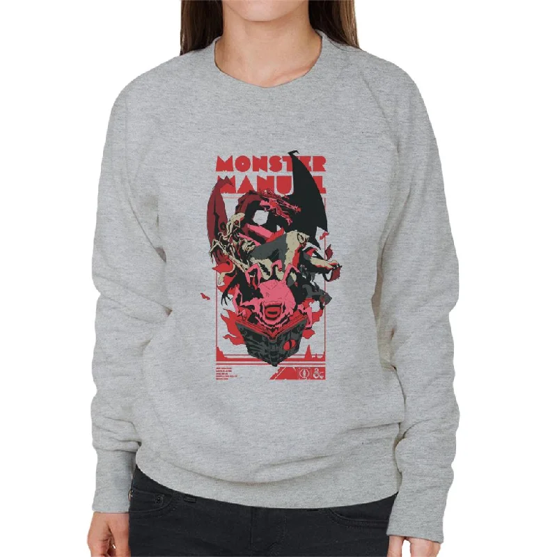 Dungeons & Dragons Monster Manual Women's Sweatshirt Hoodie with Crew Neck Simple Timeless