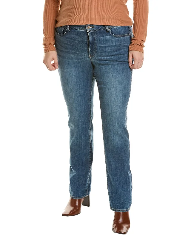 Nydj Plus Marilyn Clayburn Straight Jean Comfortable Flare Leg Jeans