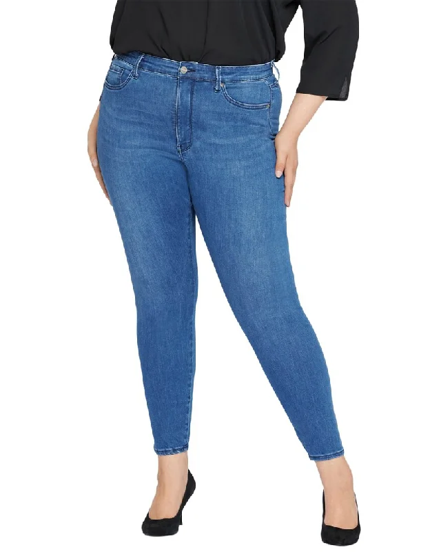 Nydj Plus Seamless High-Rise Ami Skinny Jean Chic Rolled Cuff Denim Jeans