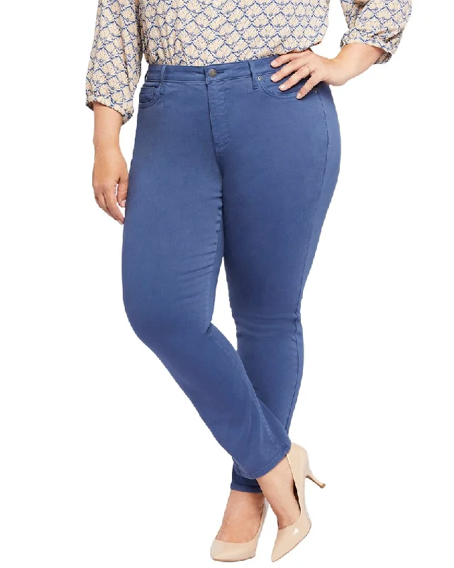 Nydj Plus Sheri Deja Blu Slim Jean Trendy Colored Denim Jeans