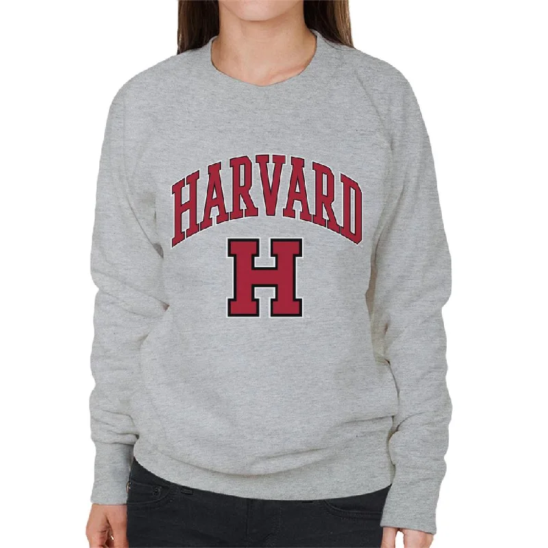 Harvard University Varsity Sports Logo Women's Sweatshirt Hoodie with Gradient Ombre Colorful