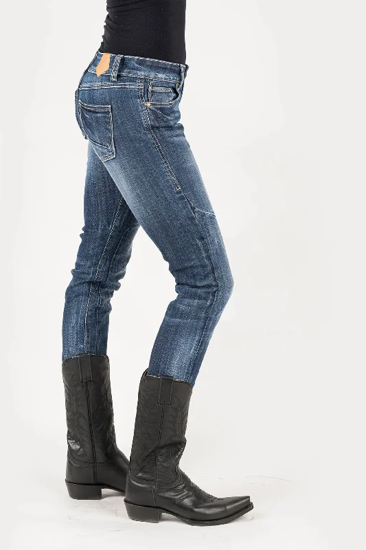 WOMENS JEANS Elegant Tapered Leg Denim