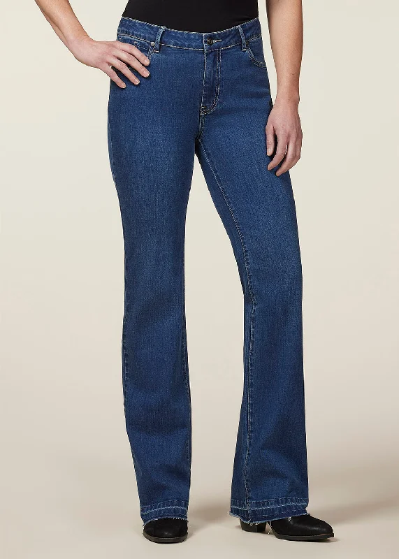 In Motion Bootcut Jean with Raw Hem Stylish Bootcut Denim Jeans