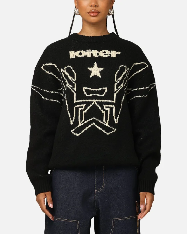 Loiter Substance Knit Sweater Black Sweater Knitwear Pullover