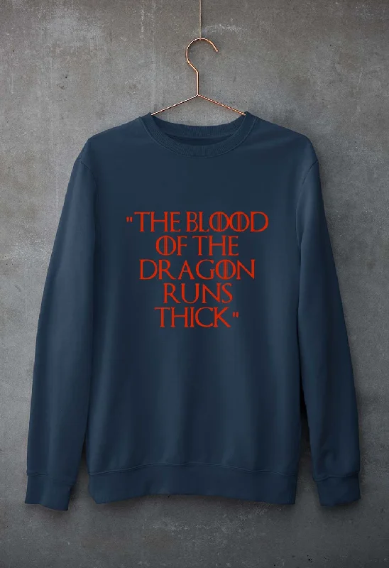 House of the Dragon (GOT) Unisex Sweatshirt for Men/Women Hoodie with Hem Applique Textured Unique