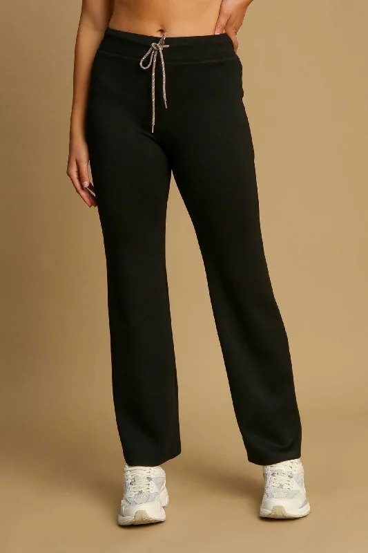 Cozy Up Black Scuba Pants Soft Sweatpants Style