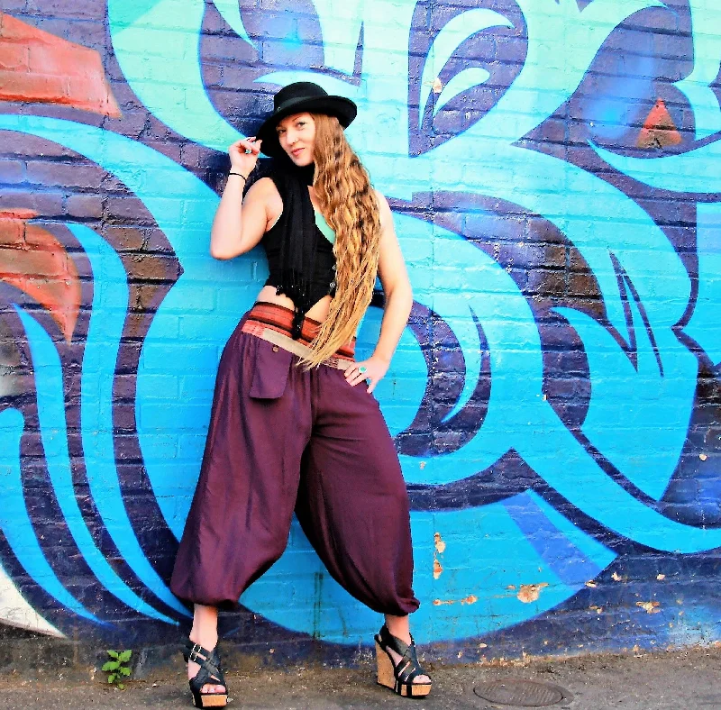 Women's Aladdin Pants in Royal Purple Stylish Harem Pants