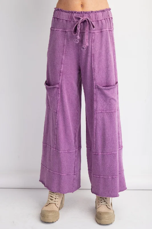 Happy Place Grape Knit Pants Casual Sweatpants Style