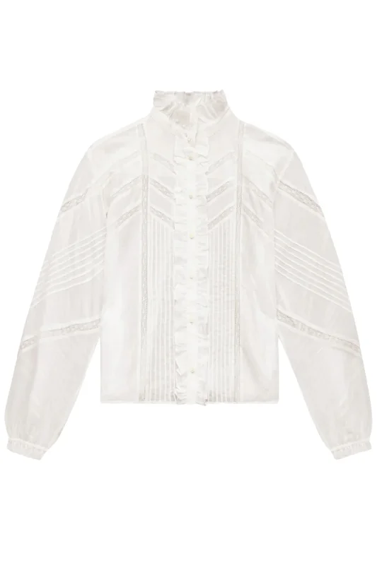 Gaia Blouse | White Office-Ready Blouse