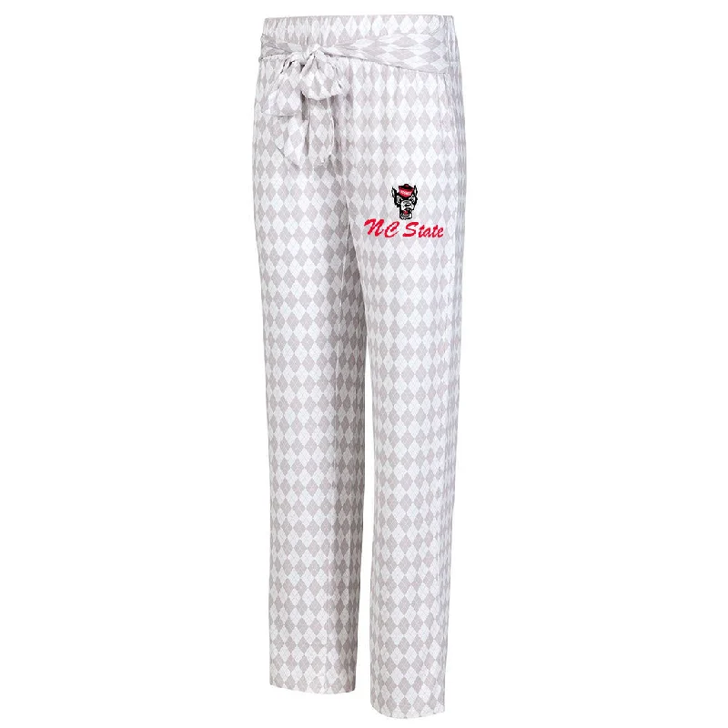 NC State Wolfpack Women's Cream and White Hacci Knit Pants Stylish Casual Pants