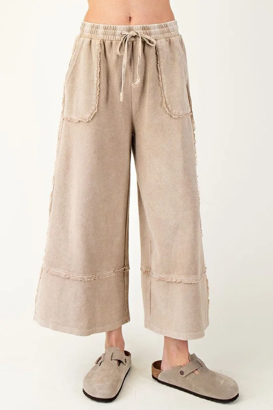 Everyday Adventures Washed Mushroom Pants Elegant Trouser Pants