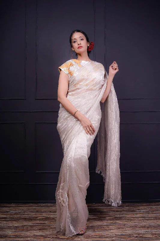 SAREE WITH BLOUSE Business Casual Blouse