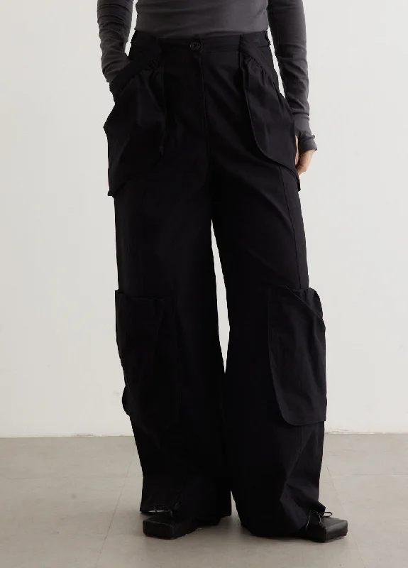 Bubble Pocket Pants Comfortable Pleated Pants