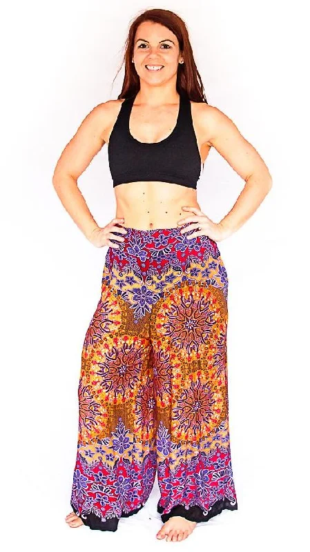 Palazzo Pants in Mandala Sun Burst Elegant Dress Pants