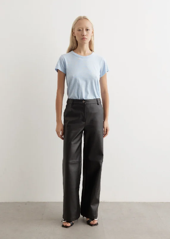 Capture Vegan Leather Pants Chic Wool Trousers