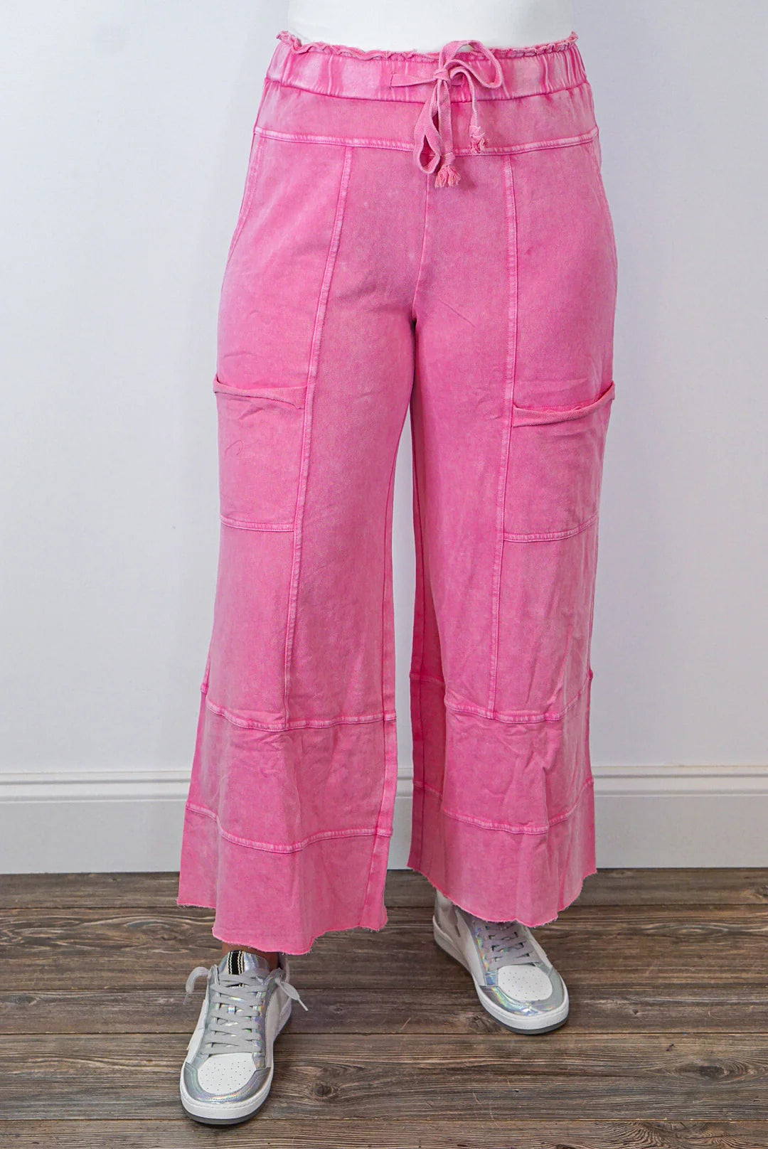 Happy Place Barbie Pink Knit Pants Casual Lounge Pants