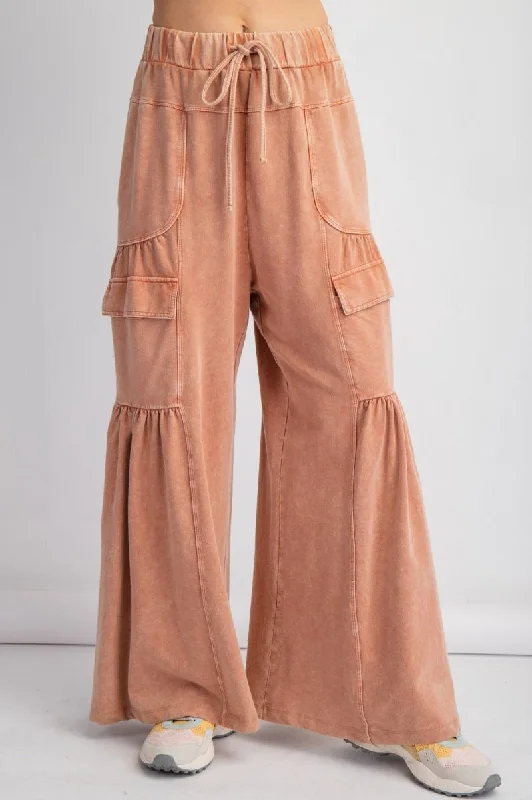 Vintage Trends Washed Cinnamon Pants Warm Wool Trousers