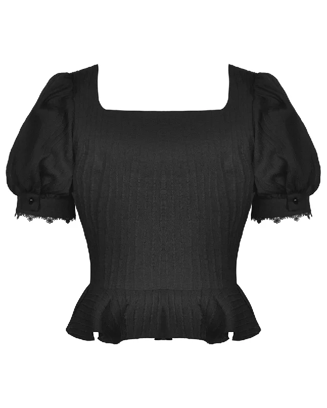 Dark In Love Steampunk Lolita Ribbon Lacing Off Shoulder Blouse Boho Chic Blouse