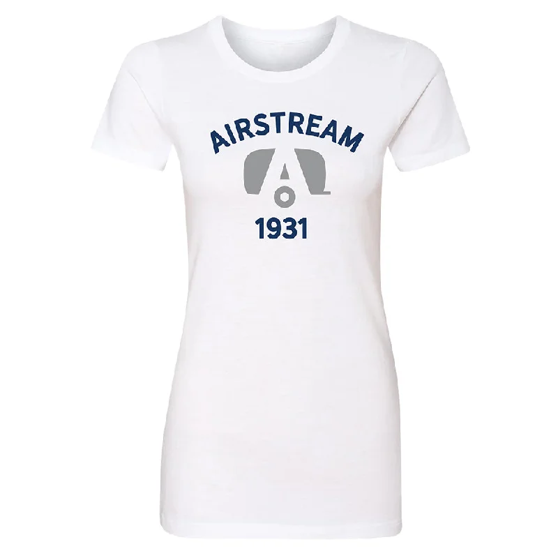 Airstream 1931 Trailer A Women's Slim Fit T-Shirt Beaded Sequined Faux Fur