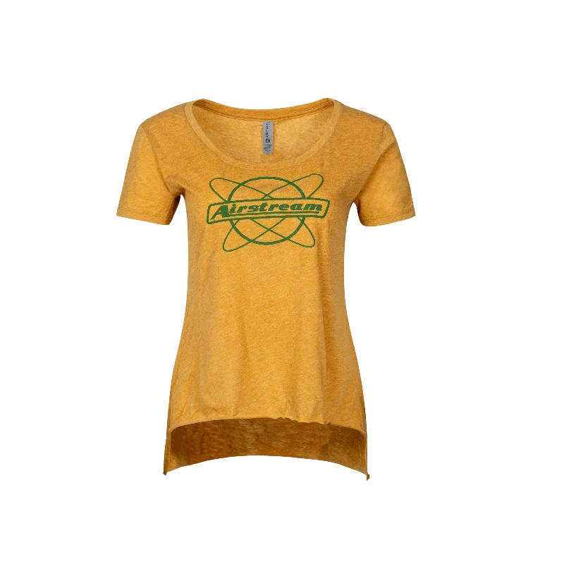 Airstream Festival Scoop Neck Women's T-Shirt Houndstooth Herringbone Solid