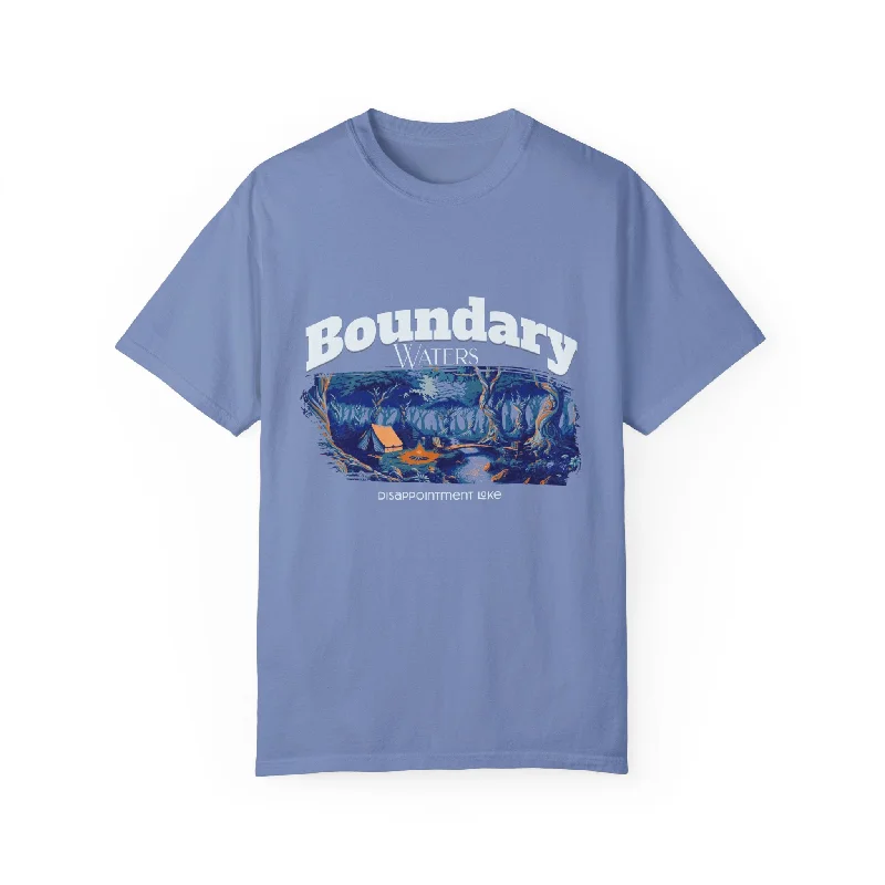 Boundary Waters Disappointment Lake Unisex Garment-Dyed T-shirt Chenille Brocade Lace