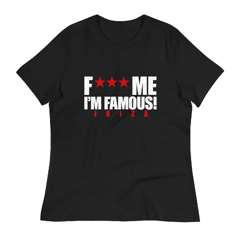 David Guetta F Me I'm Famous Ibiza Classic Logo Women's T-shirt Chenille Blend Fleece Blend Nylon Blend