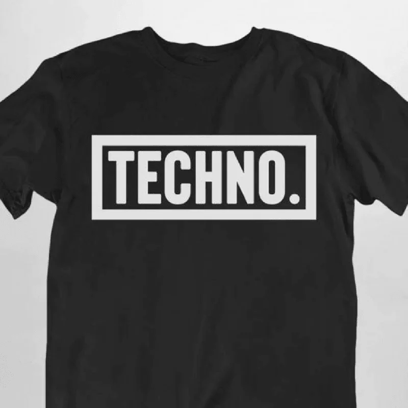 Techno Dot T-Shirt (schwarz oder weiß / unisex) Zippered Buttoned Snapped