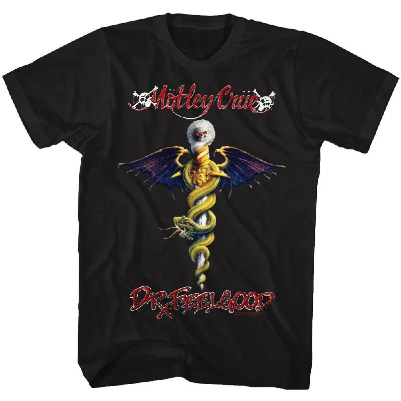 MOTLEY CRUE Eye-Catching T-Shirt, Dr. FeelGood Faux Fur Fabric Real Fur Fabric Shearling Fabric