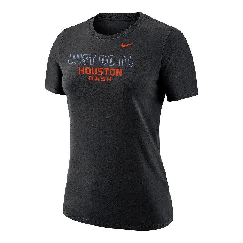 Women's Nike Houston Dash JDI Black Tee Rayon Fabric Velvet Fabric Corduroy Fabric