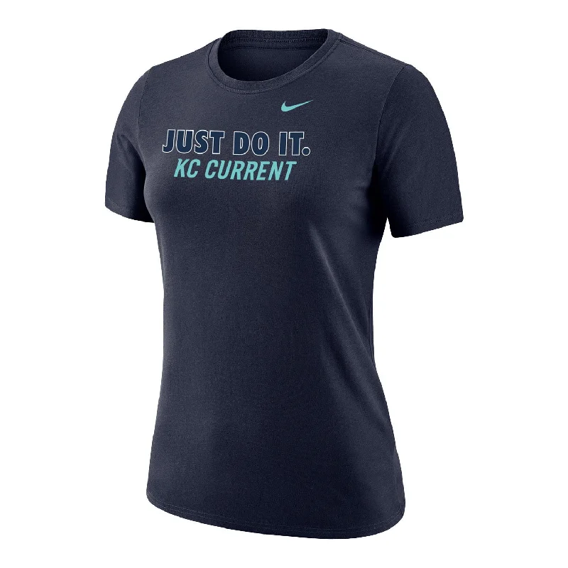 Women's Nike KC Current JDI Navy Tee Asymmetrical Pockets Print