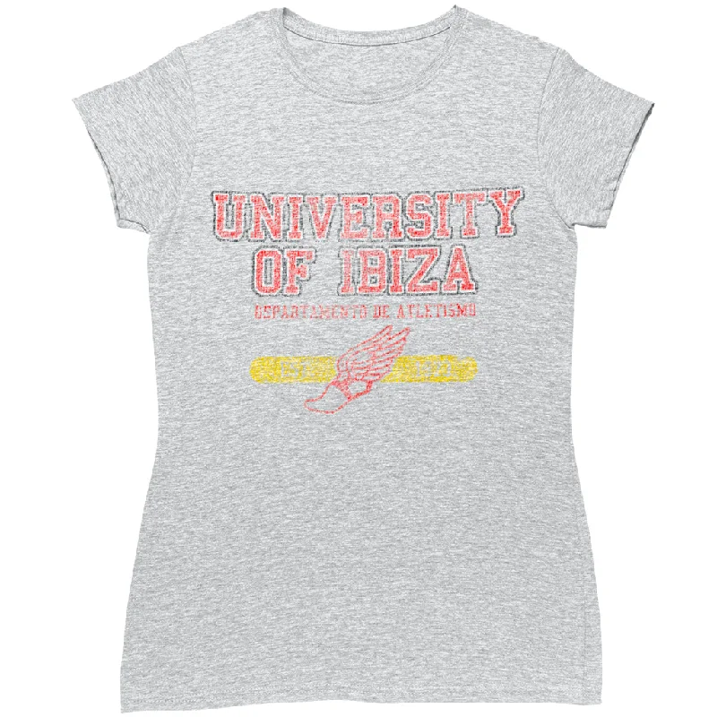 University of Ibiza Women's T-shirt Athletics Department Rayon Velvet Corduroy