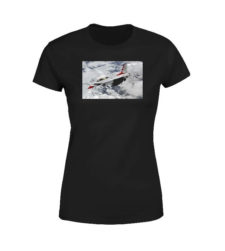 US Air Force Show Fighting Falcon F16 Designed Women T-Shirts Terry Blend Velvet Blend Canvas Blend