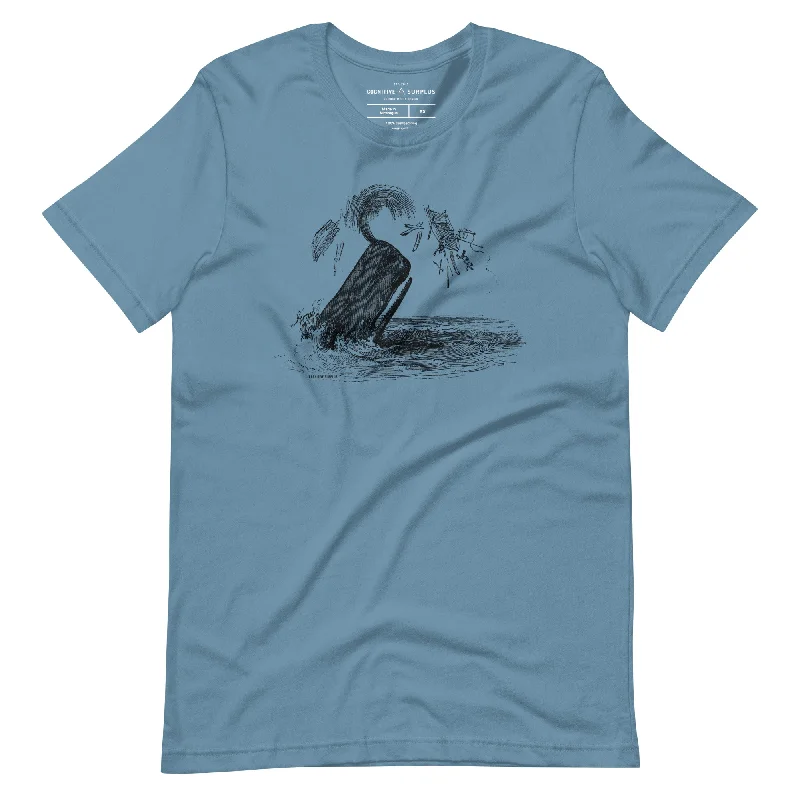 Whale Attack Graphic Tee Anti-Shrink Durable Soft