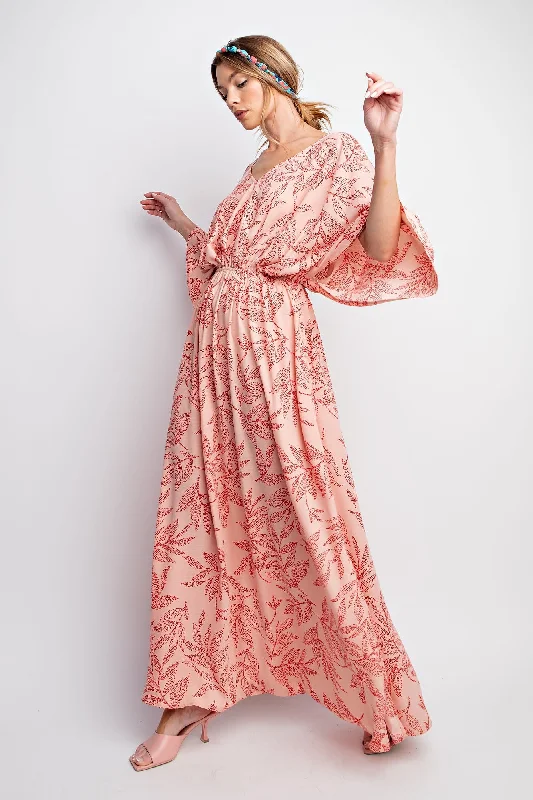 Peach Fizz Maxi Dress Elegant Sleeveless Maxi Dress