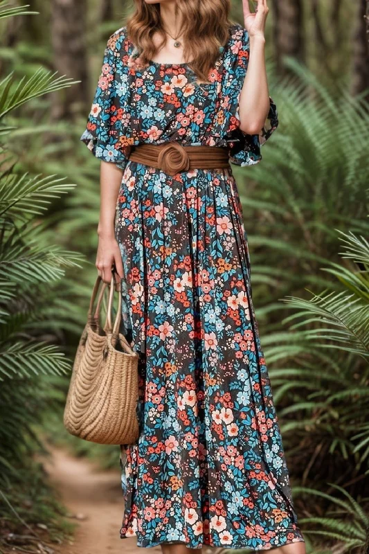 Floral Maxi Dress Classic A-Line Maxi Dress