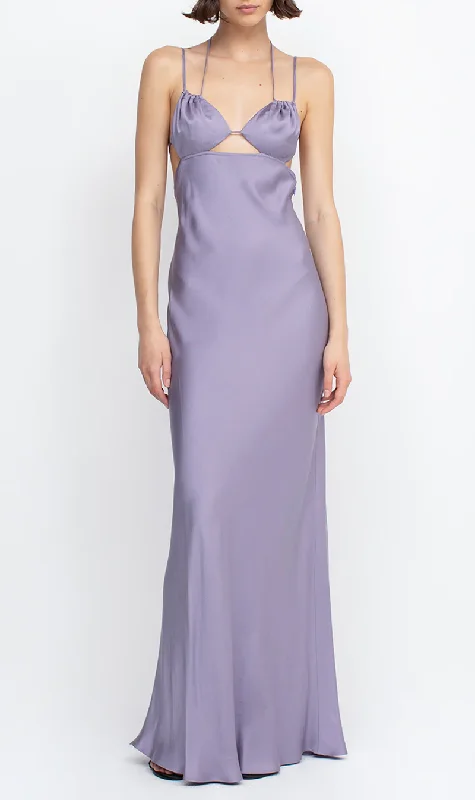 Bec + Bridge | Kai Strappy Maxi Dress - Ash Lilac Elegant Sleeveless Maxi Dress