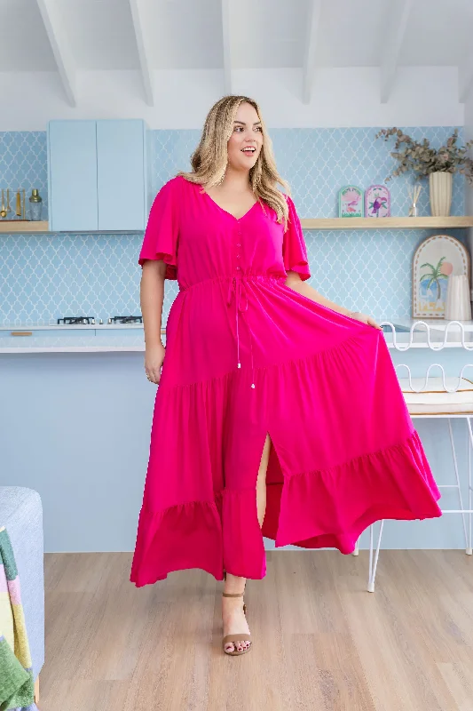 Bonnie Maxi Dress in Pink Chic Summer Maxi Dress