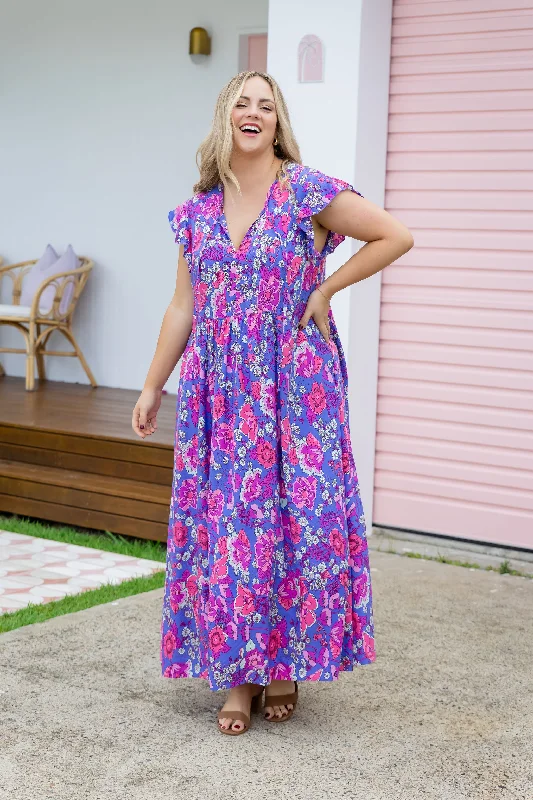 Carmody Purple Floral Maxi Dress Chic Summer Maxi Dress