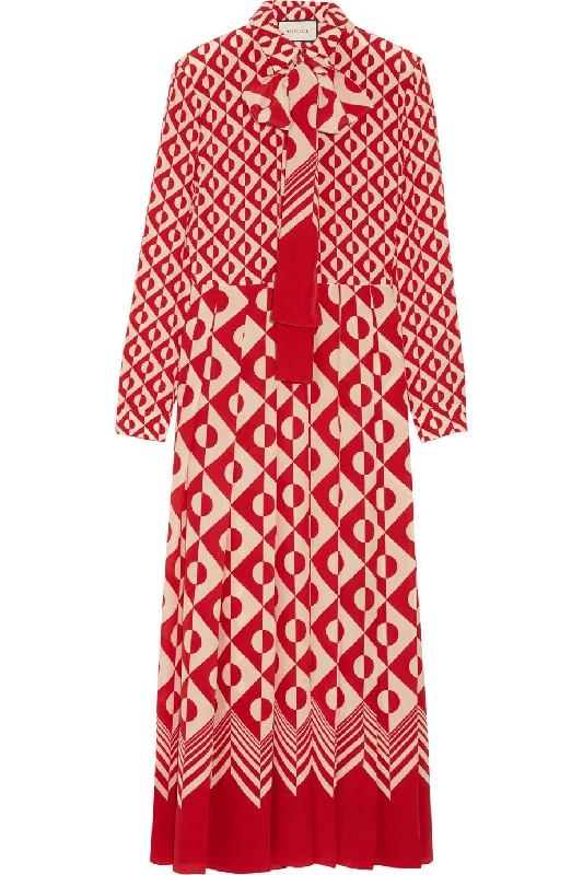 Printed silk crepe de chine maxi dress Trendy Short Sleeve Maxi Dress