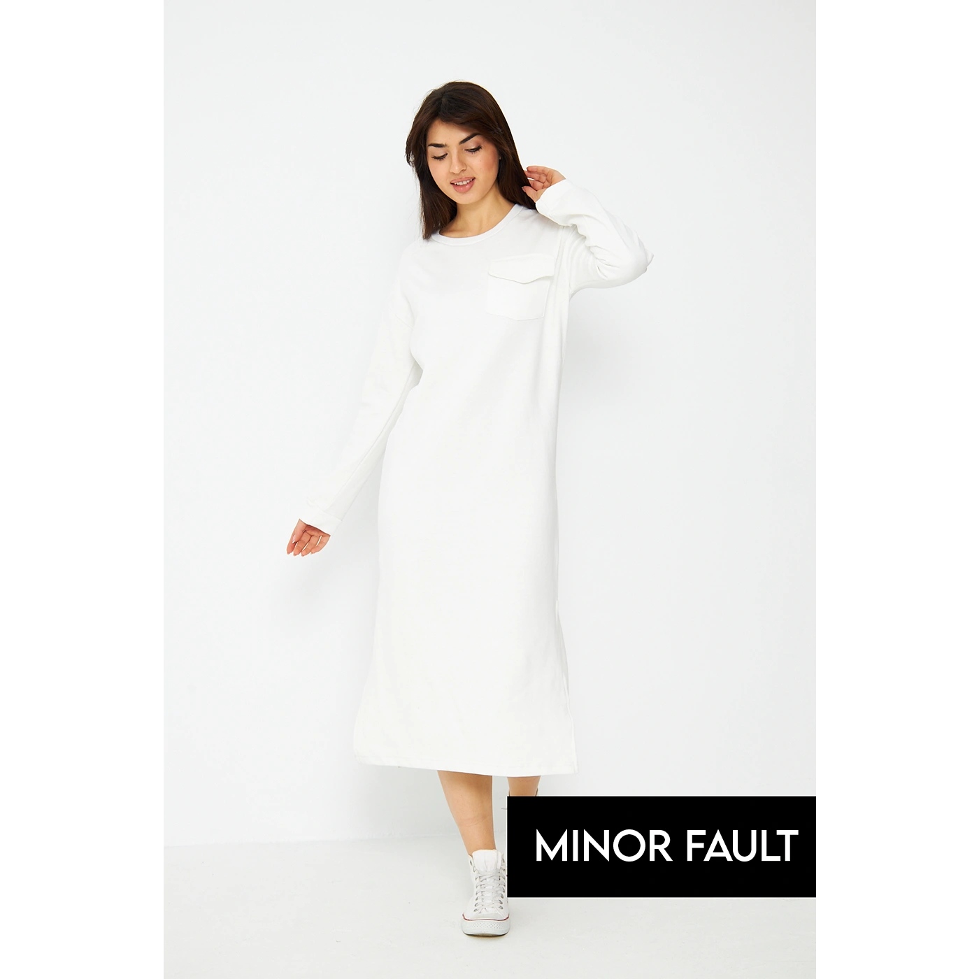 (Minor Fault) White Long Maxi Dress Trendy Ruffled Maxi Dress